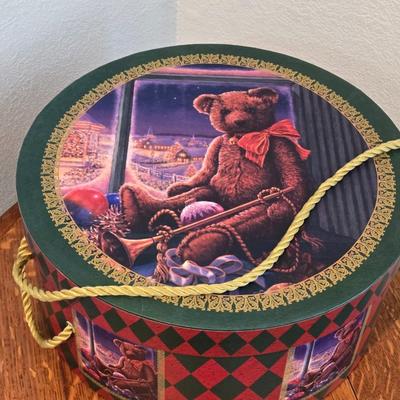 Vintage Teddy Bear Hat Box