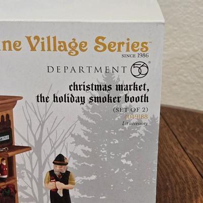Dept. 56 Alpine Village- Christmas Market- The Holiday Smoker Booth