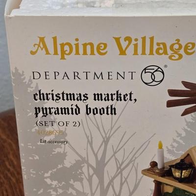 Dept. 56 Alpine Village - Christmas Market -Pyramid Booth
