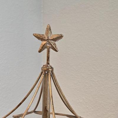 Gold Gilt Metal Christmas Tree