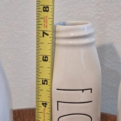 RAE DUNN Ceramic Milk Jug Vases (4)