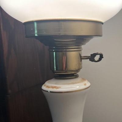 Vintage Electrified Hurricane Lamp 24.5" Tall in Good Preowned Condition.