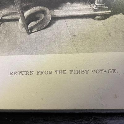 "Return of the First Voyage" by TE Rosenthal Framed Lithograph as Pictured.