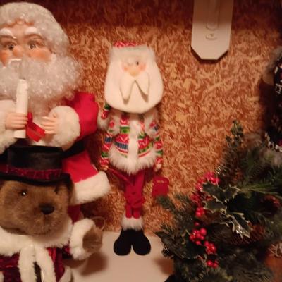 FAUX TREES IN HATS, ANIMATED SANTA AND MORE