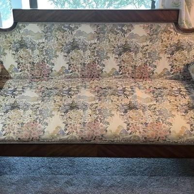 Antique Duncan Phyfe Style Couch w/Claw Feet 79" Wide, 34.5" Tall, & 27" Deep in Good Preowned Condition as Pic'd.