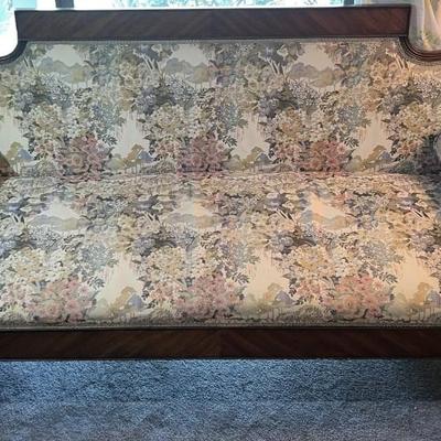 Antique Duncan Phyfe Style Couch w/Claw Feet 79" Wide, 34.5" Tall, & 27" Deep in Good Preowned Condition as Pic'd.