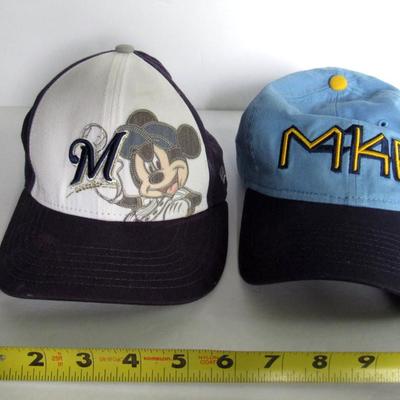 Two Milwaukee Brewers Baseball Hats