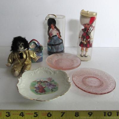 Vintage Doll Plates, Misc Doll Lot