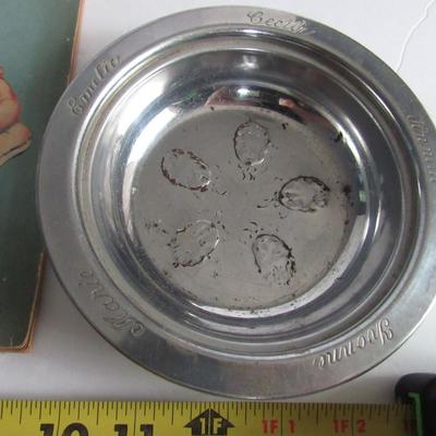 Old Dionne Quintuplets Book and Metal Plate