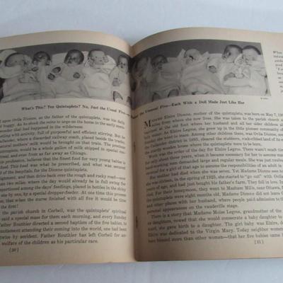 Old Dionne Quintuplets Book and Metal Plate