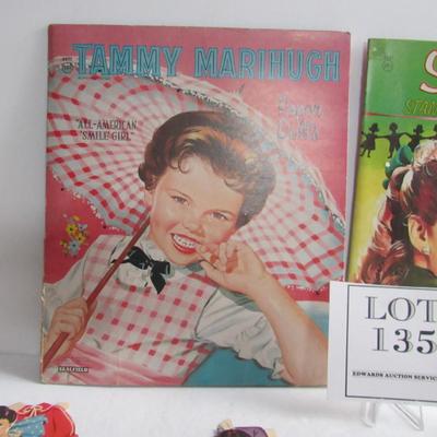 1958 Shari Lewis and 1960 Tammy Marihugh Paper Dolls, Saalfield (Ignore Lot #, Read Description)