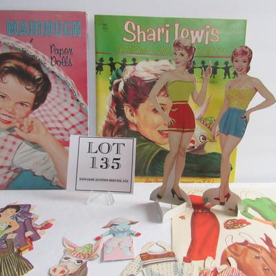 1958 Shari Lewis and 1960 Tammy Marihugh Paper Dolls, Saalfield (Ignore Lot #, Read Description)