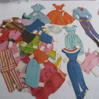 Vintage Barbie Doll Cut Out Dolls, 1962 (Ignore Lot #, it is lot 188, Read Description)