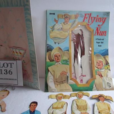 Vintage Flying Nun and Lullaby Paper Dolls Sets (Ignore Lot #, it is lot 190)