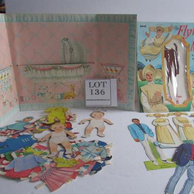 Vintage Flying Nun and Lullaby Paper Dolls Sets (Ignore Lot #, it is lot 190)