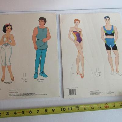 Vintage Paper Dolls Books, Snow White, 1991 and Rock Stars