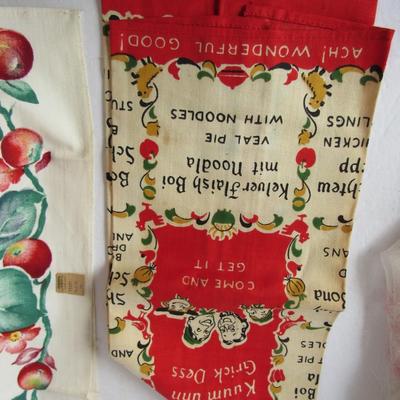 Very Colorful Vintage Unused Kitchen Towel and Other