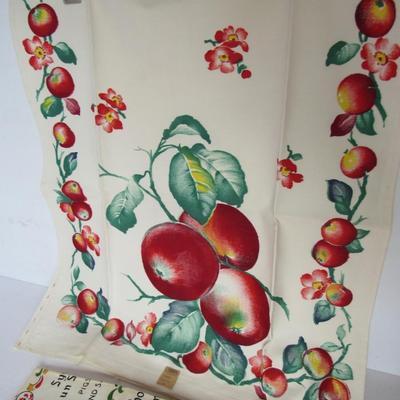 Very Colorful Vintage Unused Kitchen Towel and Other