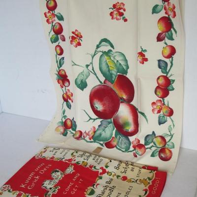Very Colorful Vintage Unused Kitchen Towel and Other