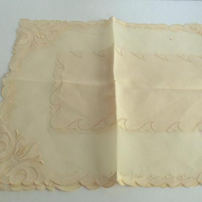 Sheer Lacy Organdy Napkin Set From Portugal, Very Pretty, Read Description