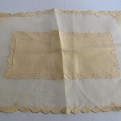 Sheer Lacy Organdy Napkin Set From Portugal, Very Pretty, Read Description