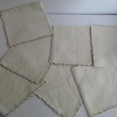 Set of 7 Vintage Cloth Napkins