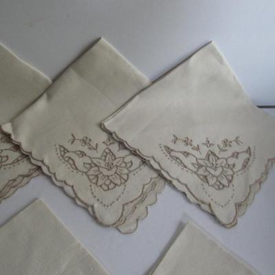 Set of 7 Vintage Cloth Napkins