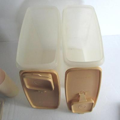 Vintage Tupperware Canisters/Covers and 4 Tumblers