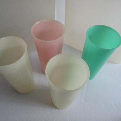 Vintage Tupperware Canisters/Covers and 4 Tumblers