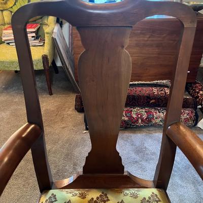 Vintage Mid-Century Armed Dining Room Chair Preowned from an Estate as Pic'd.
