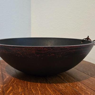 Large Black with Red Accents Bowl