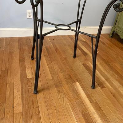 Glass Top Table With Iron Base (DR-MG)