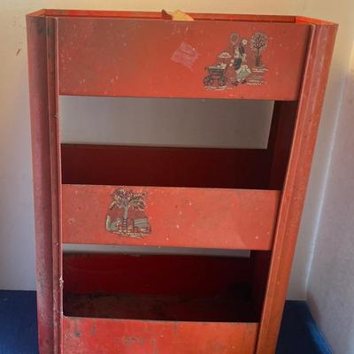 Vintage Metal Bin with Handle