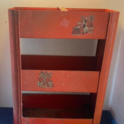 Vintage Metal Bin with Handle