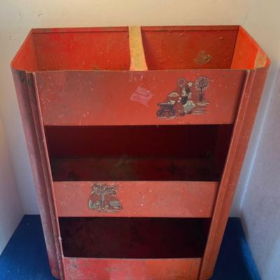 Vintage Metal Bin with Handle