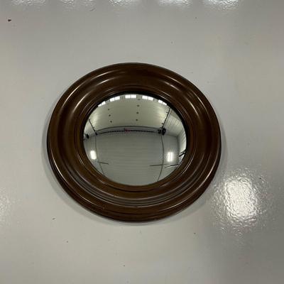 306 Round Wooden BASSET Wall Mirror