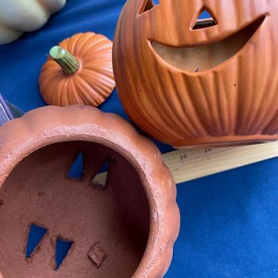 Pumpkin candle holders