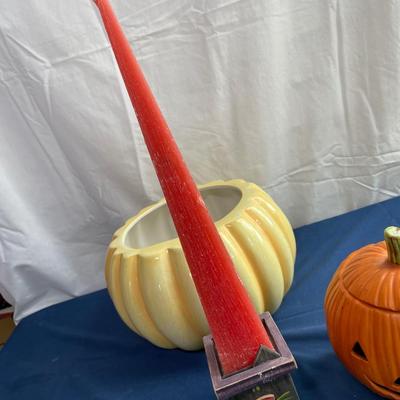 Pumpkin candle holders