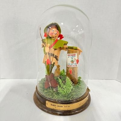 313 Large Limited Edition ANNALEE “Robinhood”in Glass Dome