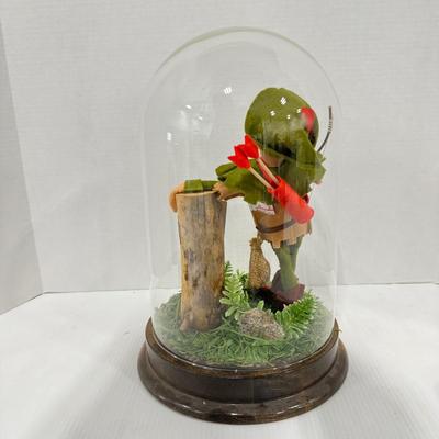 313 Large Limited Edition ANNALEE “Robinhood”in Glass Dome