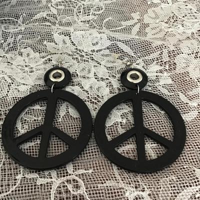 Ace self expression peace sign earrings