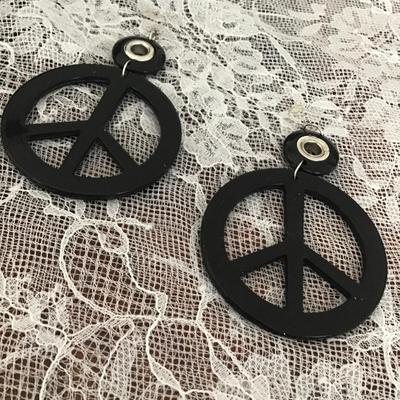 Ace self expression peace sign earrings