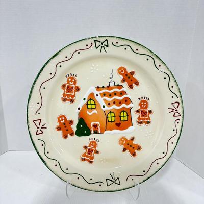 317 Large Gingerbread House Frankoma 16" charger plate