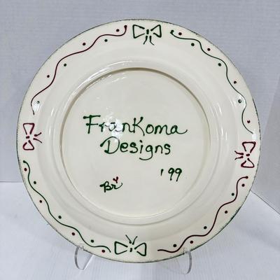 317 Large Gingerbread House Frankoma 16" charger plate