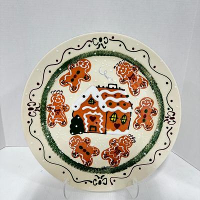 318 Large Gingerbread House and Men Frankoma Charger Plate