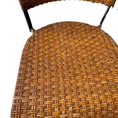 320 Pair of Iron Rattan Arm Chairs