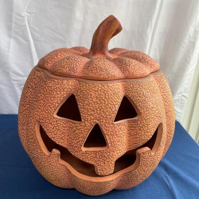 Large Terra Cotta Jack O'Lantern
