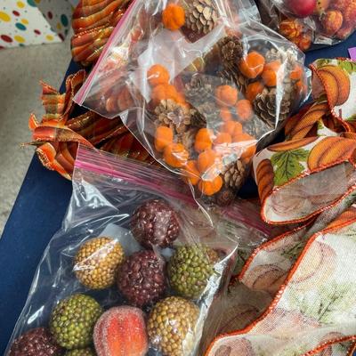 Large box of fall decor