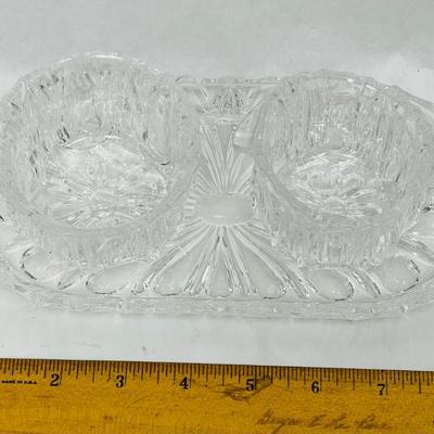 Three-piece cream and sugar with tray