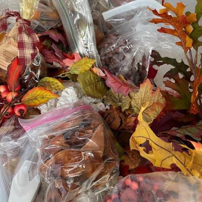 Tub of fall foliage